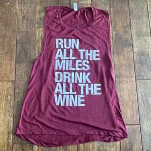 Sarah Marie Design Studio - “Run All The Miles Drink All The Wine” Tank